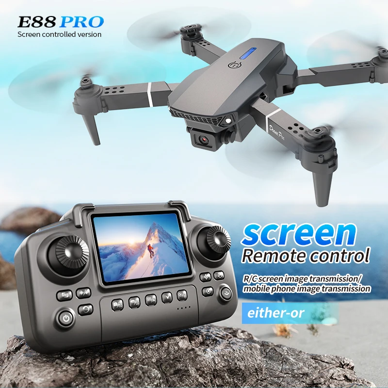 Drone Surveying - Drone Profesional E88 PRO dengan Layar